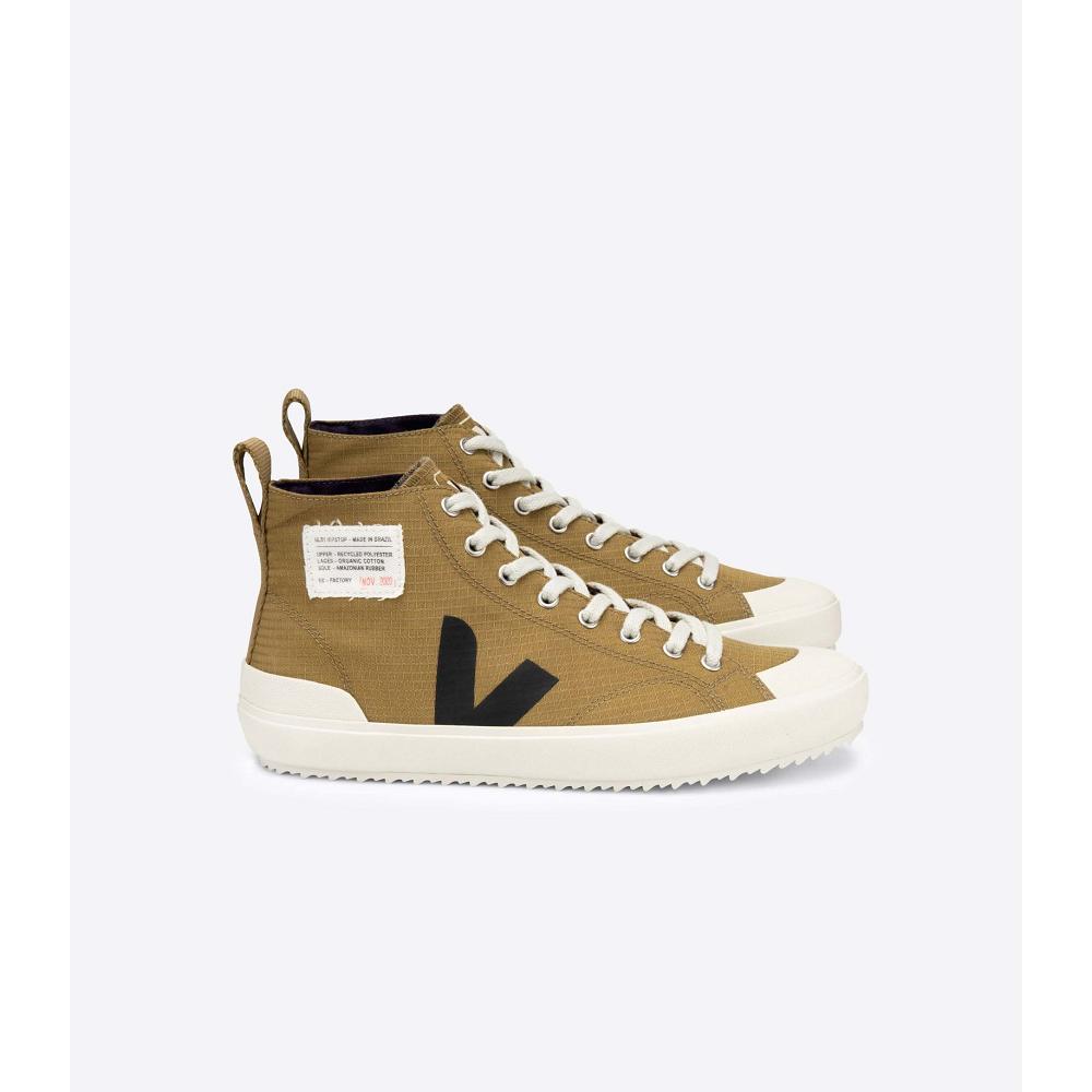 Men\'s Veja NOVA HL RIPSTOP High Tops Khaki | SG 100JPQ